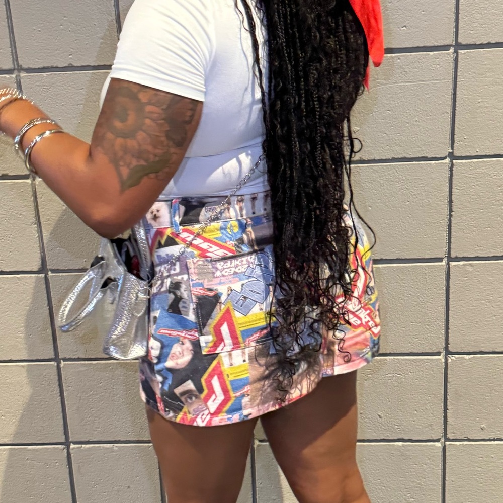 Colorful Denim Skirt